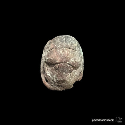 ex Bodo Bless Egyptian Blue Paste Glass Heart Scarab