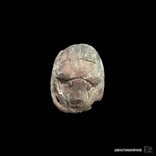 ex Bodo Bless Egyptian Blue Paste Glass Heart Scarab