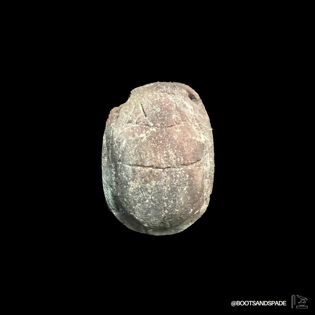 ex Bodo Bless Egyptian Blue Paste Glass Heart Scarab