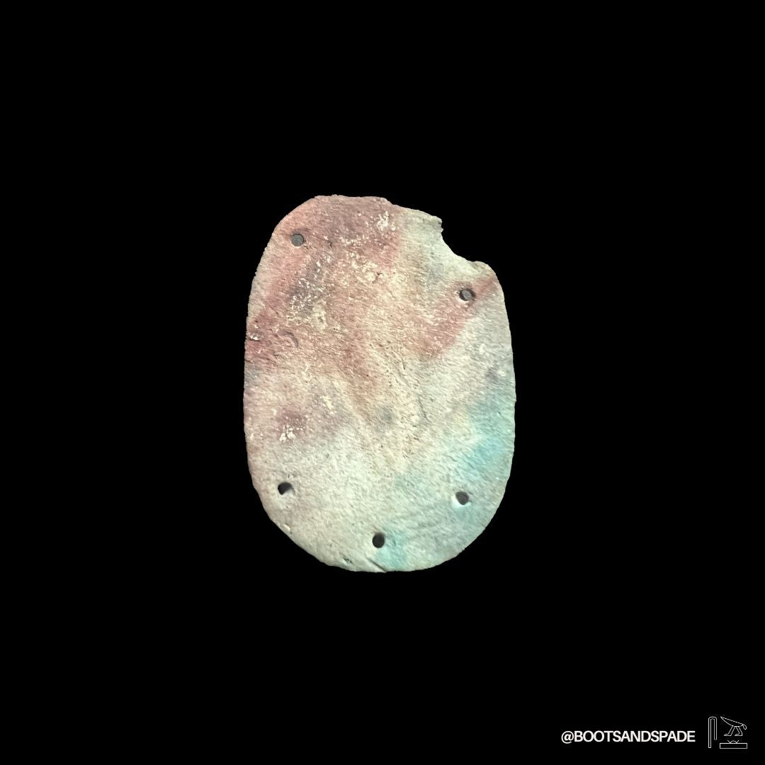 ex Bodo Bless Egyptian Blue Paste Glass Heart Scarab